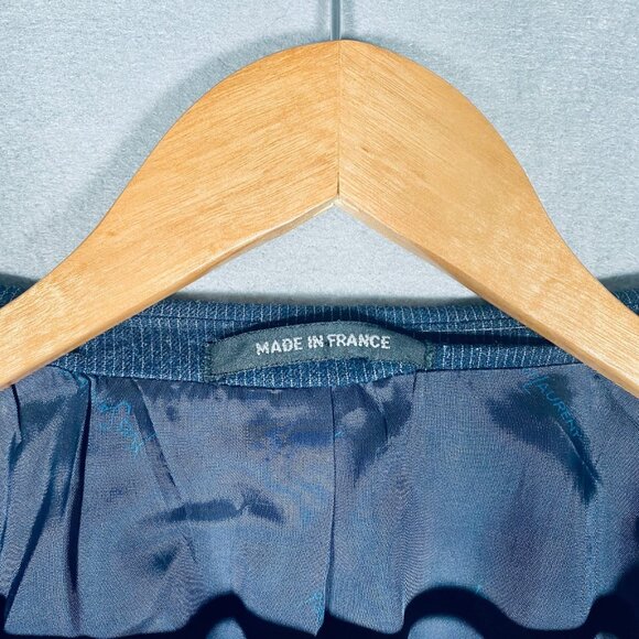 Vintage Yves Saint Laurent Blazer Mens 42R Blue Wool Sport Coat Jacket France - Picture 8 of 14
